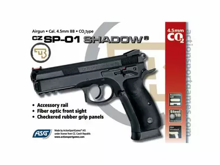ASG CZ SP-01 Shadow 4,5mm CO2 - CO2 ilmapistoolit - 5707843056014 - 2