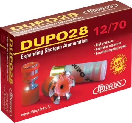 D Dupleks Dupo täyteinen 28 g 12/70 - 12 cal. täyteiset haulikonpatruunat - 4751007980104 - 1