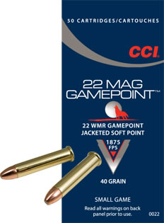 CCI .22 WMR GamePoint JSP - Muut pienoiskiväärinpatruunat - 076683000224 - 1