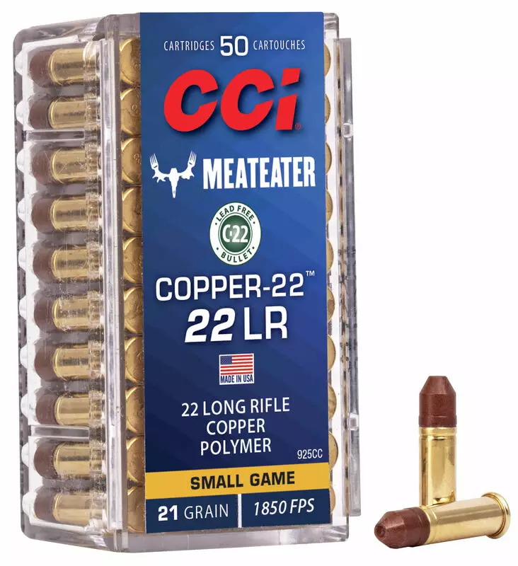 CCI 22 EX LR Copper-22 1,36 g 50/ras - .22 LR pienoiskiväärinpatruunat - 604544679014 - 1