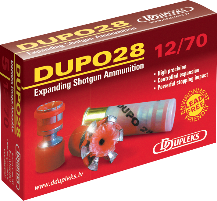 D Dupleks Dupo täyteinen 28 g 12/70 - 12 cal. täyteiset haulikonpatruunat - 4751007980104 - 1