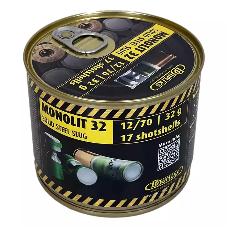D Dupleks Monolit 12/70 32g Survival Can - 12 cal. täyteiset haulikonpatruunat - 4751007980074 - 1