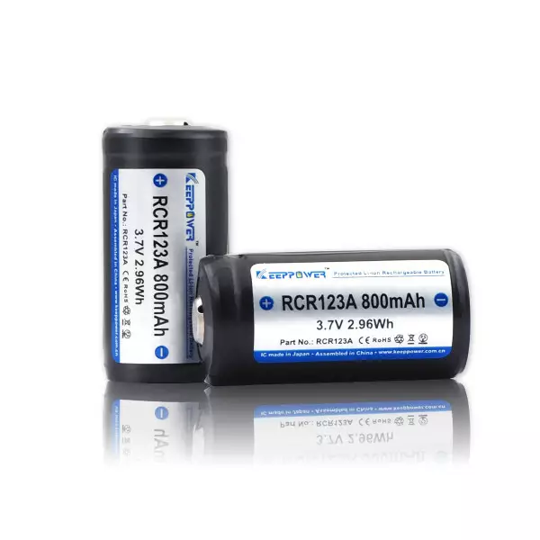 Keeppower RCR123A akku 3,7V 800 mAh - Koiratutkien lisävarusteet - 6970906550364 - 1