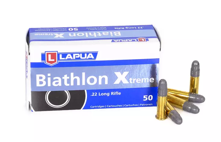 Lapua .22 LR Biathlon Xtreme 50kpl/ras - .22 LR pienoiskiväärinpatruunat - 4023045421704 - 1