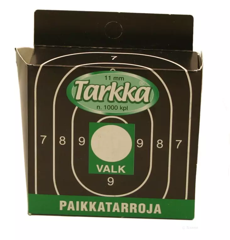 Paikkatarra 11 mm valk., 1000kpl ras - Paikkatarrat - 6410362412054 - 1