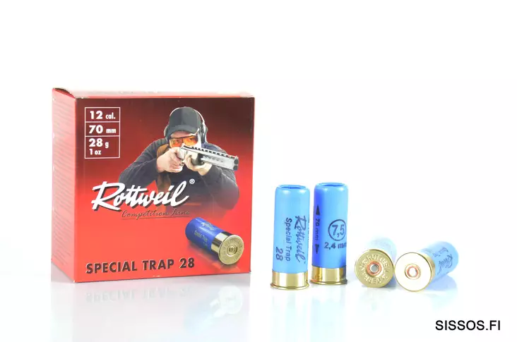 Rottweil Special Trap 28g #7,5 - 12/70 Trap / Skeet haulikonpatruunat - 4000294306594 - 1