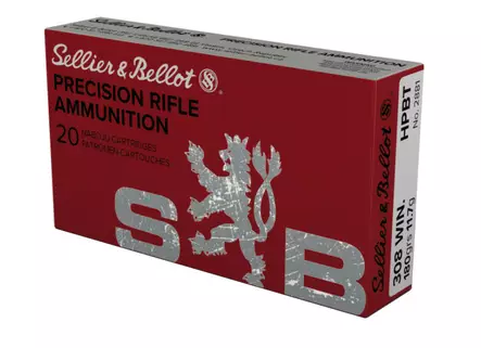 S&B .308 Win FMJ Match 11,7g - .308 Winchester kiväärinpatruunat - 8590690344895 - 1