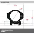 DiscoveryOpt Scope Rings 34 mm Low - Picatinny / Weaver - 40440150005 - 5