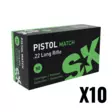SK .22 LR Pistol Match 2,59g 286m/s - .22 LR pienoiskiväärinpatruunat - 4023045422145 - 4