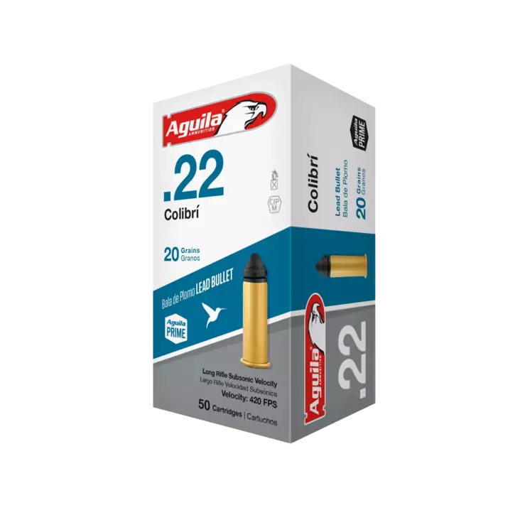 Aguila .22 LR Colibri Subsonic 20gr - .22 LR pienoiskiväärinpatruunat - 640420001265 - 1