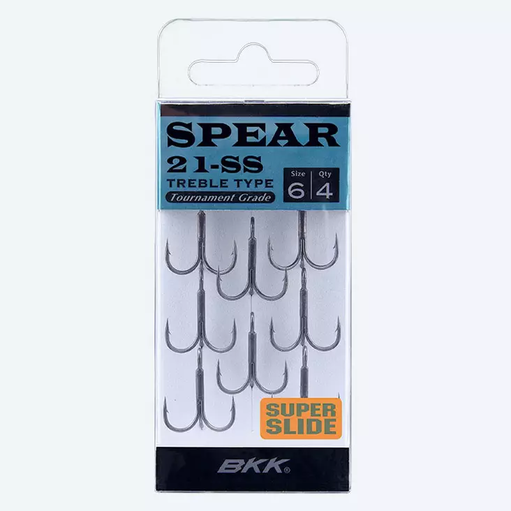 BKK Spear 21-SS Treble kolmihaarakoukku - Lukot, leikarit, perukkeet, pientarvike - 6939067093615 - 1