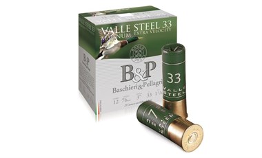 B&P Valle Steel Magnum 12/76 33g - 12 cal. teräs haulikonpatruunat - 8034134046155 - 4