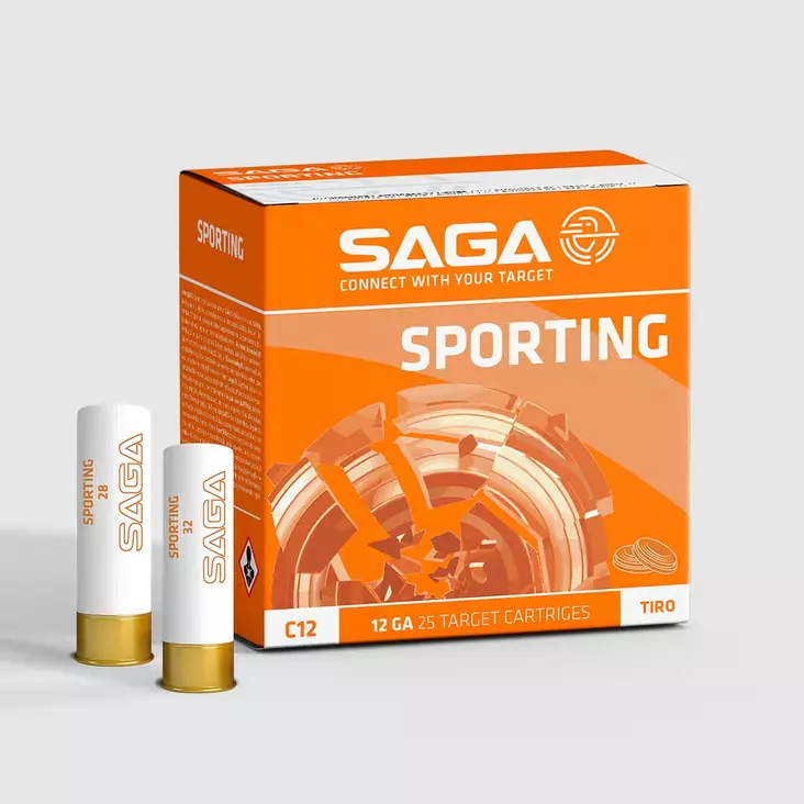 Saga Sporting 12/70 28g #7,5 25ptr - 12/70 Trap / Skeet haulikonpatruunat - 8435101622875 - 1