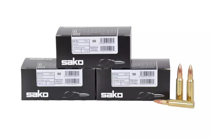 Sako .308 Win. Range FMJ 120A 8,0 g - .308 Winchester kiväärinpatruunat - 6438053189979_5 - 1