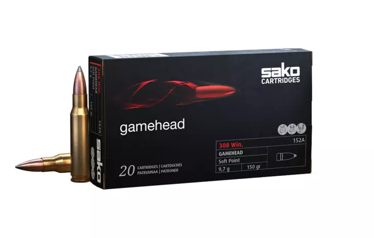 Sako .308 Win. SP Gamehead 9,7 g - .308 Winchester kiväärinpatruunat - 6438053134795 - 1