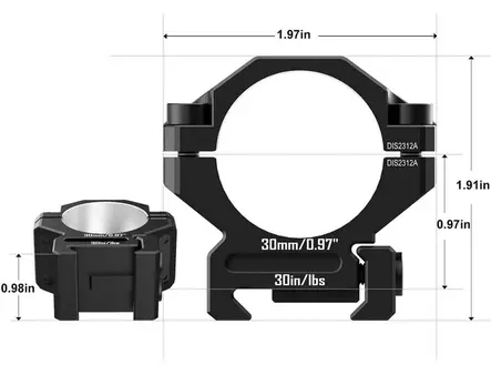 DiscoveryOpt Scope Rings 30 mm Low - Picatinny / Weaver - 40440150016 - 2