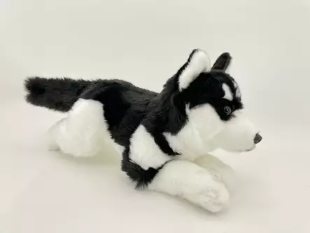 Pehmoeläin Husky musta 42cm makaava - Pehmolelut - 6430018779386 - 1
