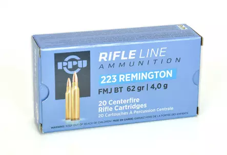 PPU .223 Rem. FMJ BT 4,00 g - .223 Remington kiväärinpatruunat - 8605003812326 - 3