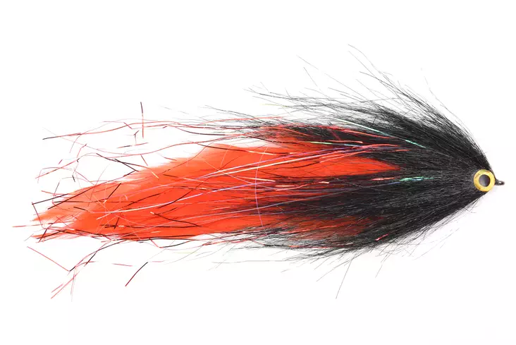 Black & Red Hollow Deceiver haukiperho - Valmiit perhot - 8859202533456 - 1