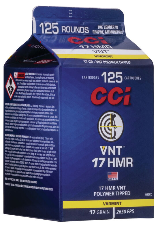 CCI .17 HMR VNT 1,1g 125 ptr - .17 HMR pienoiskiväärinpatruunat - 604544655636 - 1