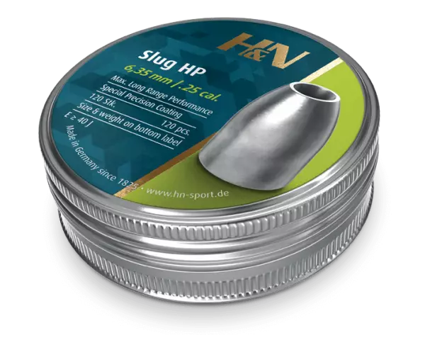 H&N Slug HP .250cal 6,35mm 2,2g - 6,35 mm luodit - 4047058022956 - 2