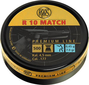 RWS R-10 Match LP 4,49mm 0,45g - 4,5 mm luodit - 4000294154416 - 1