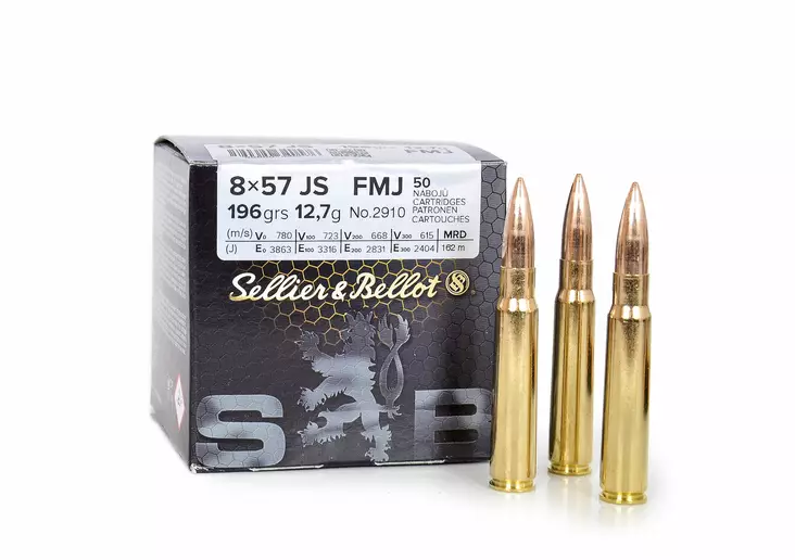 S&B 8x57JS FMJ Bulk 12,7 g - Muut kiväärinpatruunat - 8590690340576 - 2