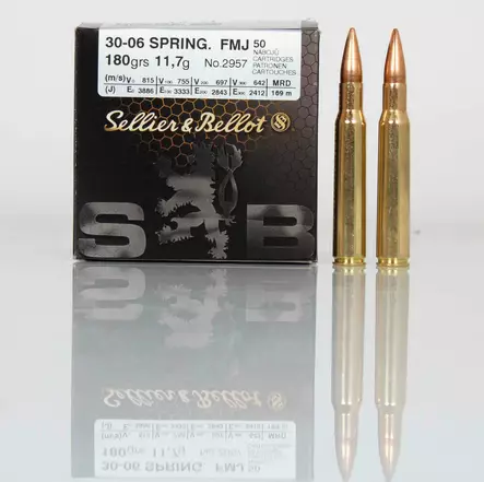 Sellier & Bellot 30-06 sprg. NonSteel FMJ 11,7 g - .30-06 Springfield kiväärinpatruunat - 8590690331697 - 2