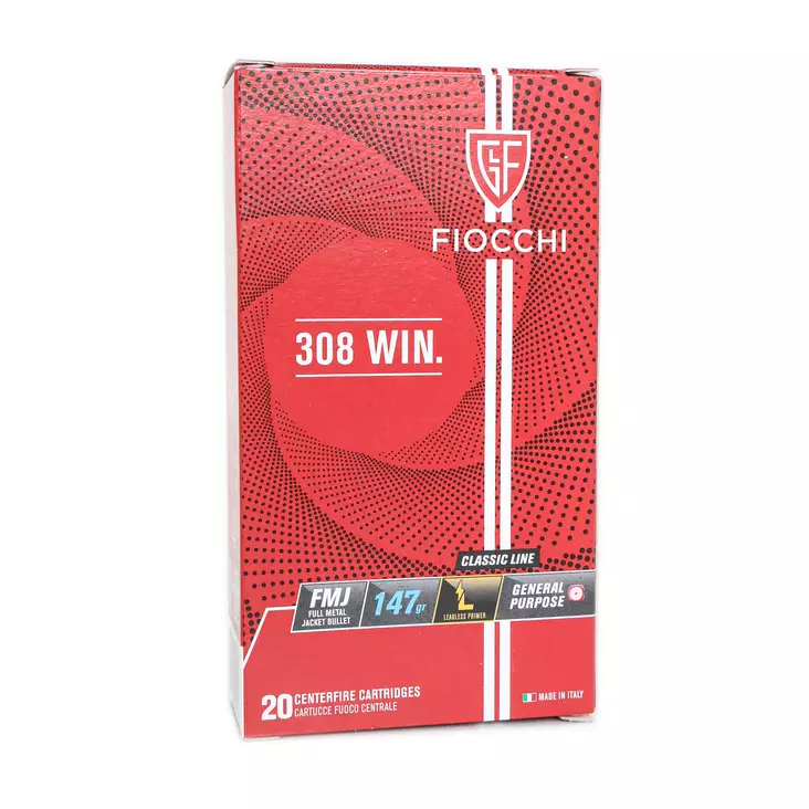 Fiocchi .308 Win. 9,52g FMJ patruuna - .308 Winchester kiväärinpatruunat - 762344040417 - 1