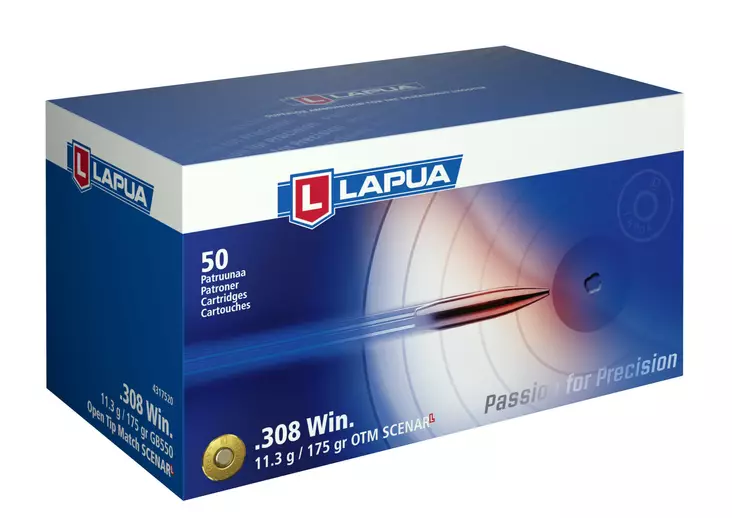 Lapua .308 Win. OTM Scenar-L 11,3 g - .308 Winchester kiväärinpatruunat - 6418267103367 - 1