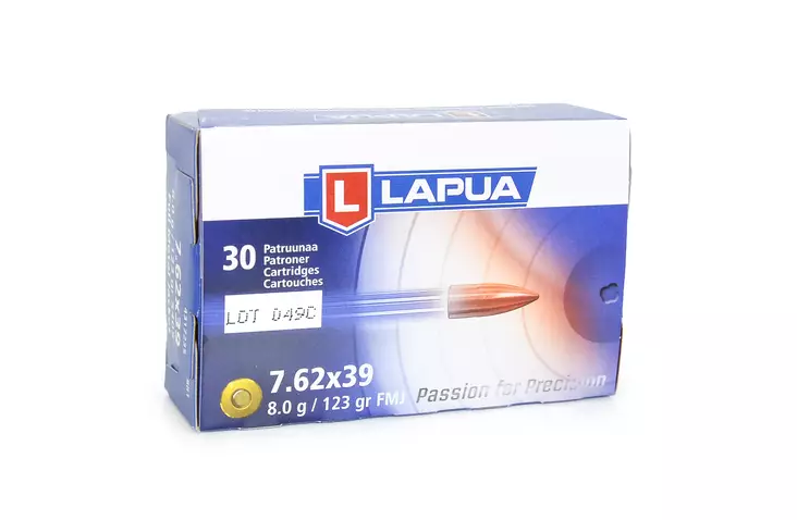 Lapua 7,62x39 FMJ 8,0 g - 7,62x39 Kiväärinpatruunat - 6418267101837 - 1