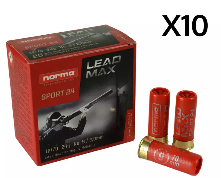 Norma Skeet Lead Max 24g #9 250ptr/ltk - 12/70 Trap / Skeet haulikonpatruunat - 18436587335997 - 1