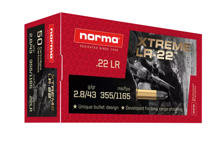 Norma Xtreme LR-22 .22LR 2,8g - .22 LR pienoiskiväärinpatruunat - 4000294211157 - 1