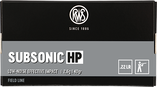 RWS .22 LR Subsonic HP 50ptr/ras - .22 LR pienoiskiväärinpatruunat - 4000294132667 - 1