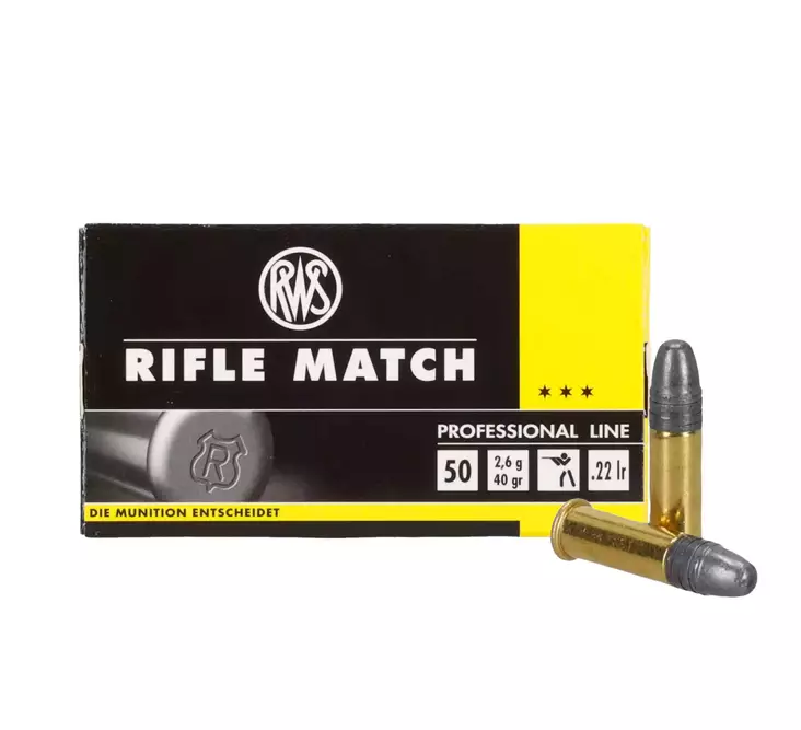 RWS Rifle Match LRN .22LR 50kpl - .22 LR pienoiskiväärinpatruunat - 4000294134227 - 1