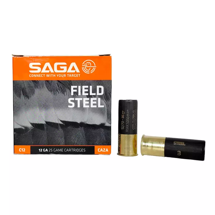 Saga Field Steel 36 g 12/70 - 12 cal. teräs haulikonpatruunat - 8435101628167 - 1