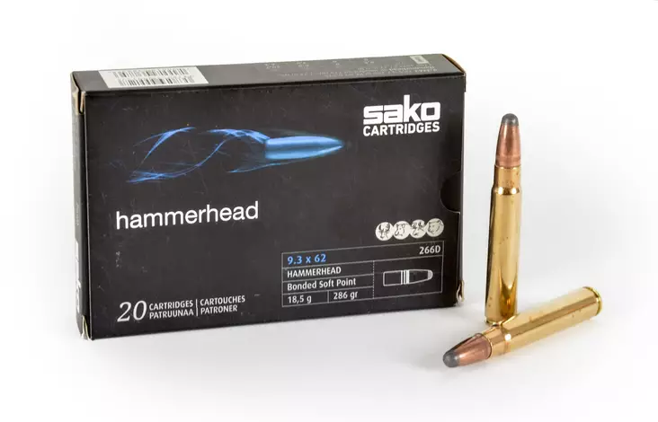Sako 9,3x62 SP 266D Hammerhead 18,5 g - 9,3x62  kiväärinpatruunat - 6438053999127 - 1