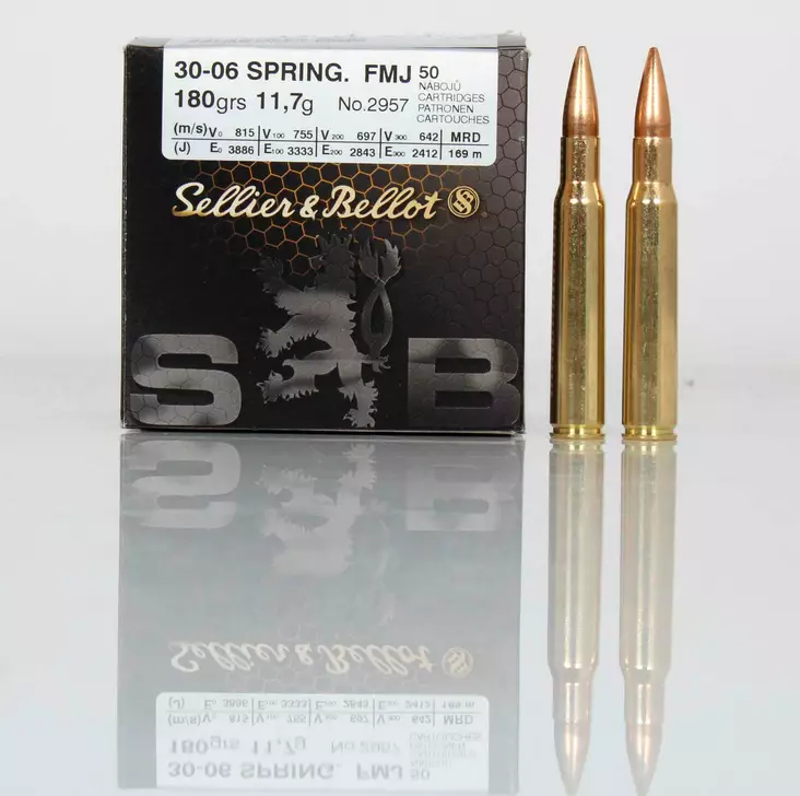 Sellier & Bellot 30-06 sprg. NonSteel FMJ 11,7 g - .30-06 Springfield kiväärinpatruunat - 8590690331697 - 2