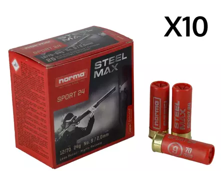 Norma Trap Steel Max 24g #7 250ptr/ltk - 12/70 Trap / Skeet haulikonpatruunat - 18436587335898 - 1