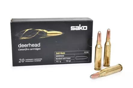 Sako .260 Rem SP Deerhead 10,1 g - Muut kiväärinpatruunat - 6438053996058 - 1
