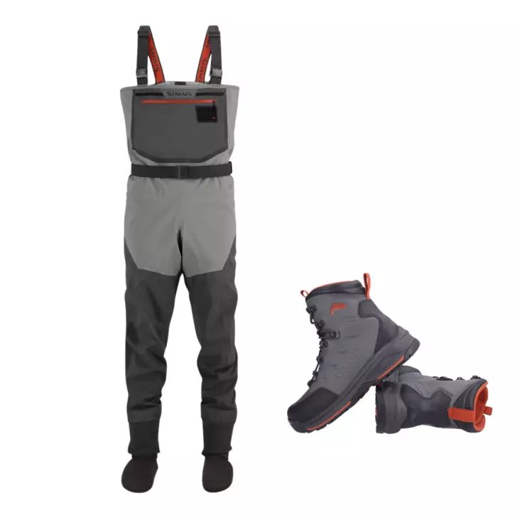 Simms Freestone kahluuhousut ja Simms Freestone kahluukengät -kahluupaketti - Kahluuhousu + kenkä -tarjouspaketit - FreMFre8 - 1