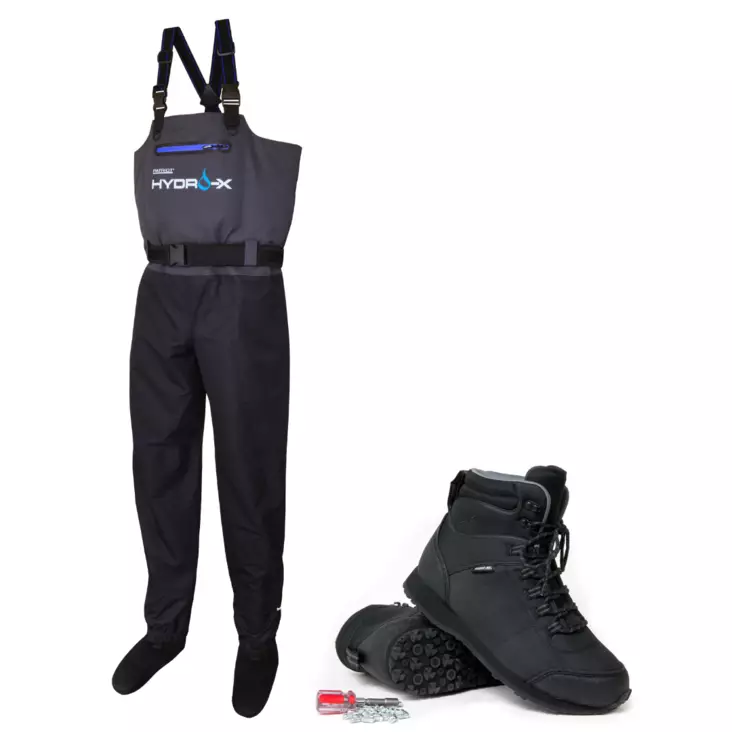 Patriot Hydro-X kahluuhousut ja Guideline Kaitum kahluukengät -kahluupaketti - Kahluuhousu + kenkä -tarjouspaketit - HydMKait8 - 1