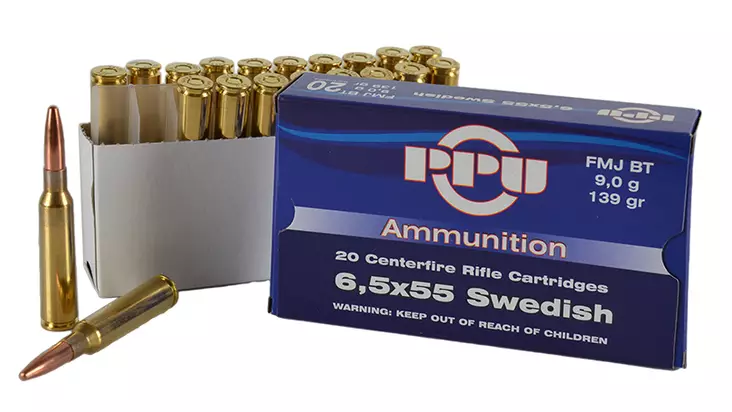 PPU 6,5x55 SE 9,0g FMJ BT - 6,5x55SE kiväärinpatruunat - 8605003800958 - 1