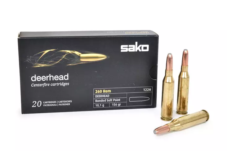 Sako .260 Rem SP Deerhead 10,1 g - Muut kiväärinpatruunat - 6438053996058 - 1