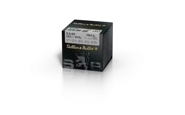 S&B 9,3x62 FMJ 15 g - 9,3x62  kiväärinpatruunat - 8590690341368 - 1