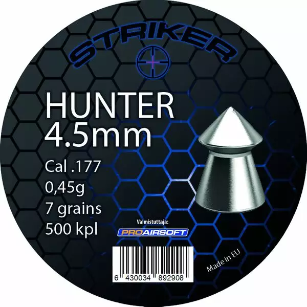 Striker Hunter 4,5mm 0,45g 500/ras - 4,5 mm luodit - 6430034892908 - 1
