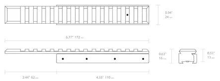 Hawke 11mm -> Weaver adapteri 1-os 172mm - Kiskot - 5054492224029 - 2