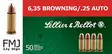 S&B 6,35 Browning FMJ 3,3g - Muut pistoolin ja revolverin patruunat - 8590690310029 - 2