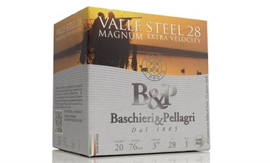 B&P Valle Steel Magnum 20/76 28g 3,3mm - 20 cal haulikonpatruunat - 8034134049989 - 1