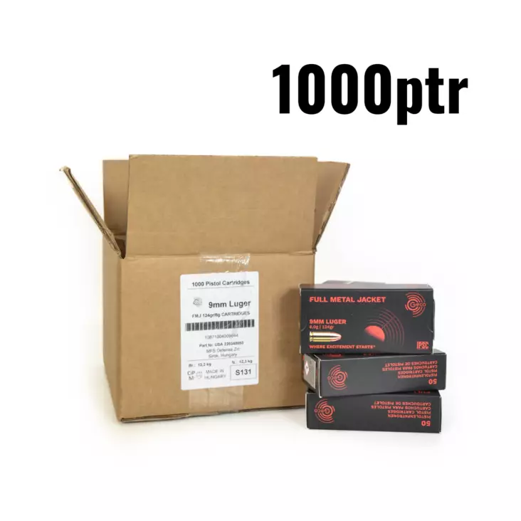 Geco 9mm Luger 8g FMJ 1000ptr/ltk - Pistoolinpatruunat 9mm - 10723364148429 - 2